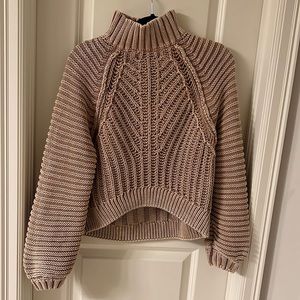 Free People Sweetheart Mock Neck Sweater in Sandcastle